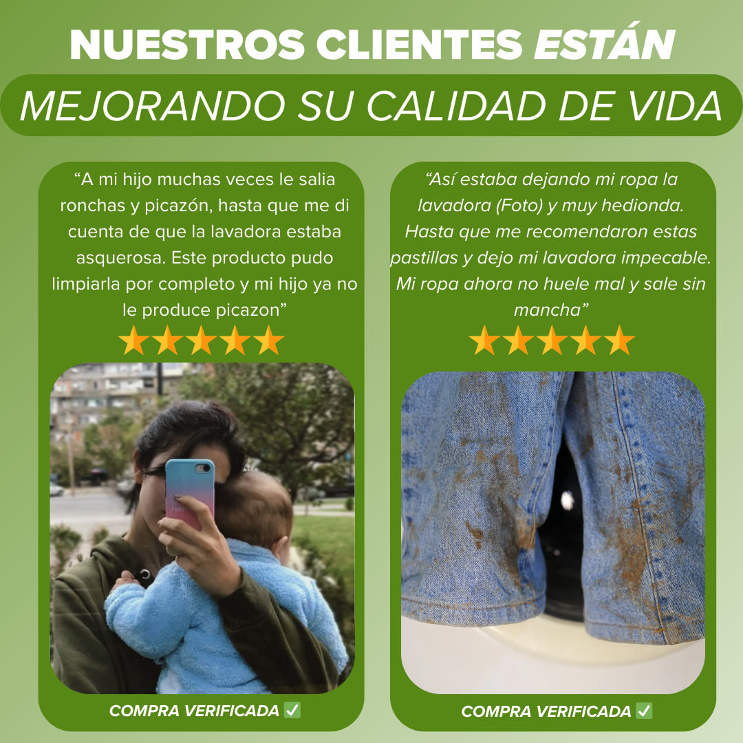 72x1 |Pastillas Eliminador de Moho, Bacterias y Mal Olor