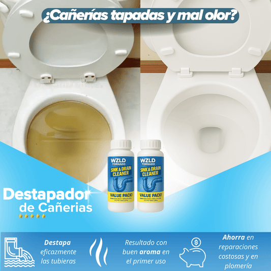 Destapador de cañerias 2x1 | 220grs