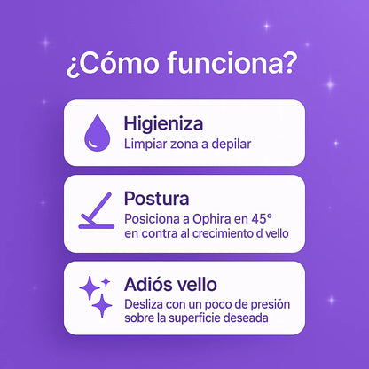 Ophira™ Depiladora, sin cortes ni irritación